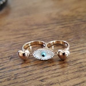 Evil eye knuckle ring